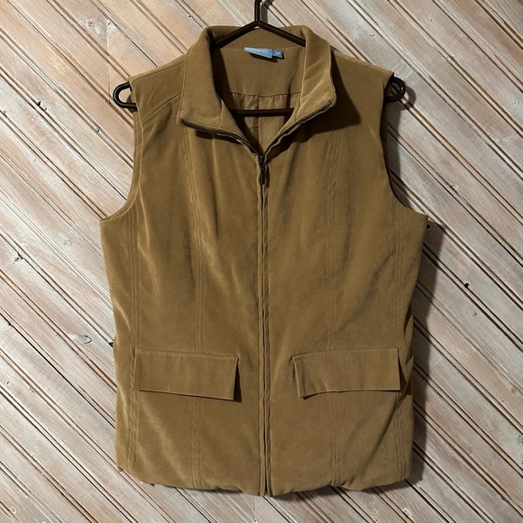 Denver Hayes Puffer Tan Khaki Lightweight Vest Layering Fall Western Sleeveless - Picture 1 of 7